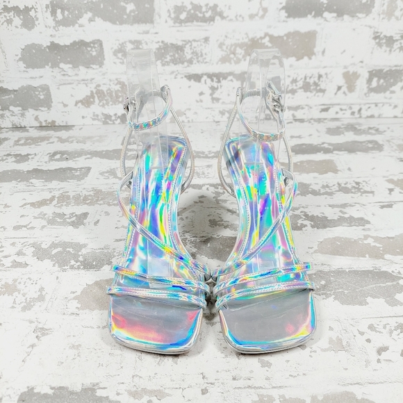 New Call it Spring Silver Angelic Heeled Sandal C60 - Picture 3 of 12